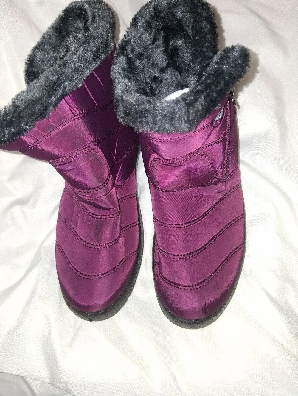 Women’s Winter Faux-Fur Lined Insulated Boots - Purple